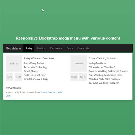bootstrap mega menu codepen|Responsive Bootstrap mega menu .